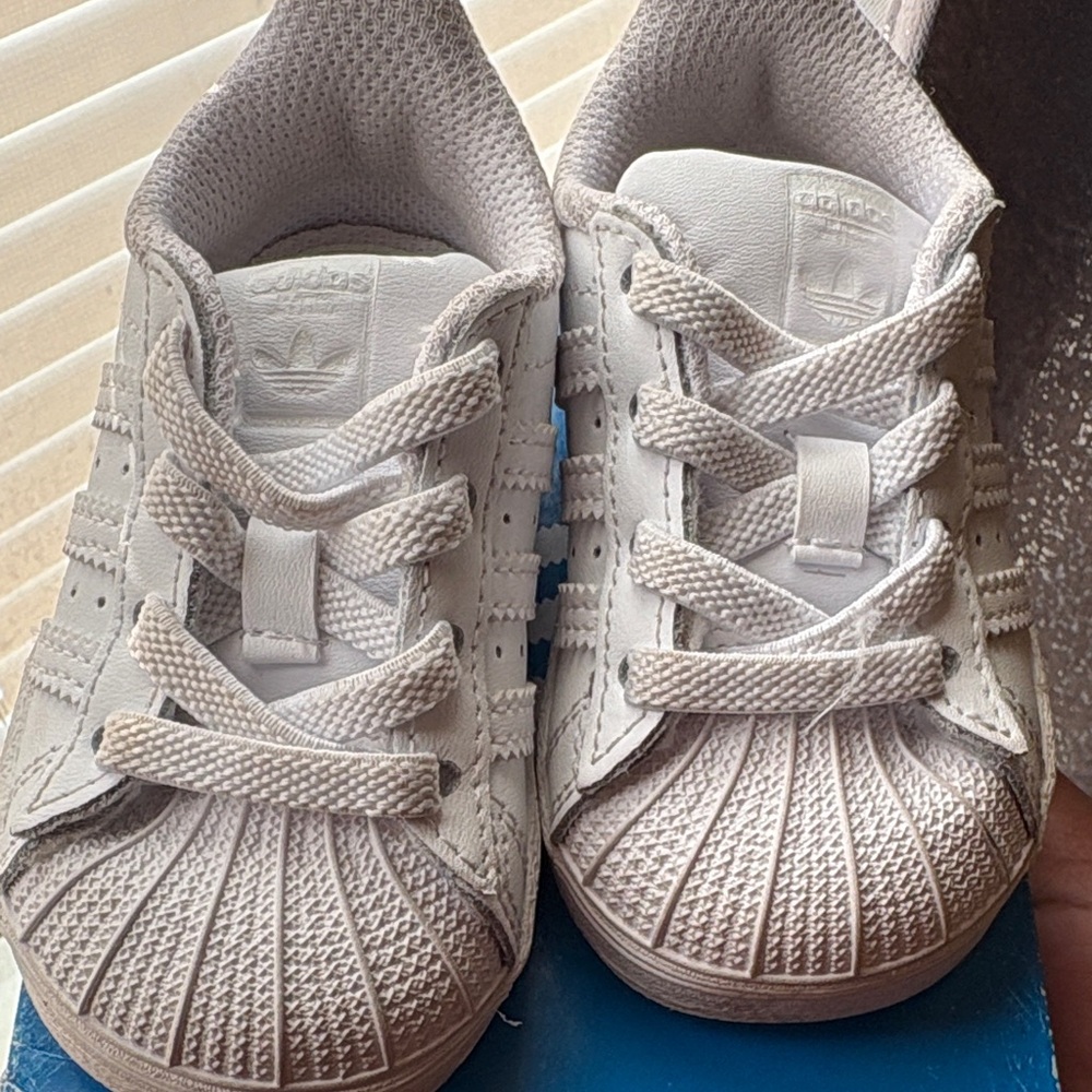 Adidas Kids White Lace-Up Sneakers
